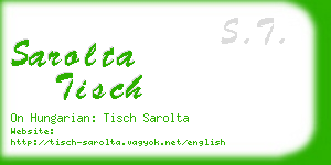 sarolta tisch business card